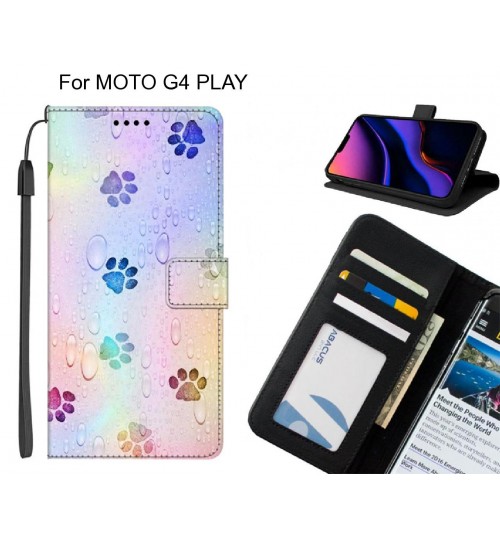 MOTO G4 PLAY case leather wallet case printed ID