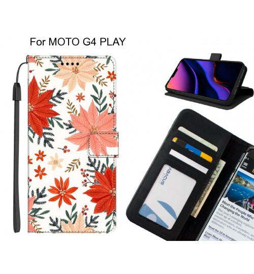 MOTO G4 PLAY case leather wallet case printed ID