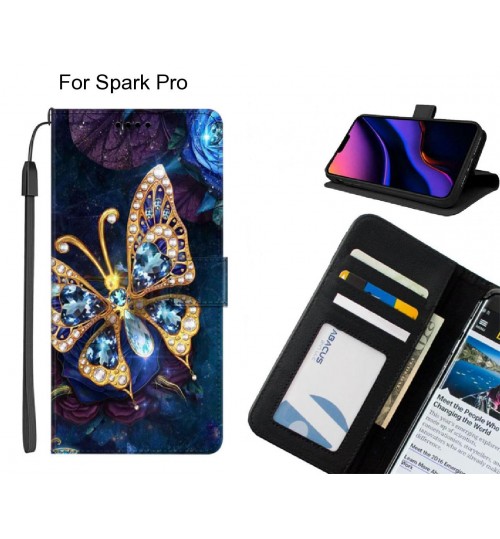 Spark Pro case leather wallet case printed ID