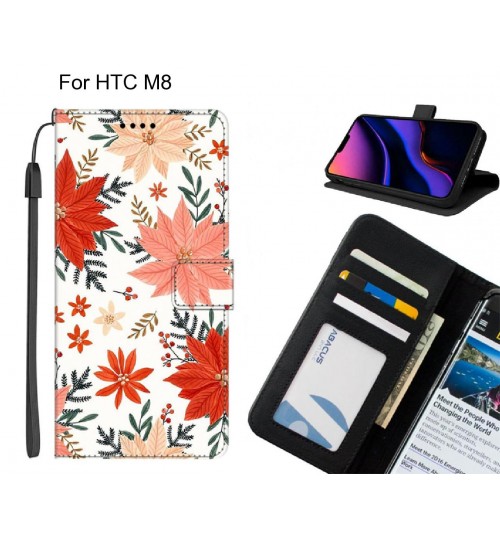 HTC M8 case leather wallet case printed ID