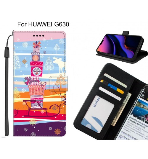 HUAWEI G630 case leather wallet case printed ID