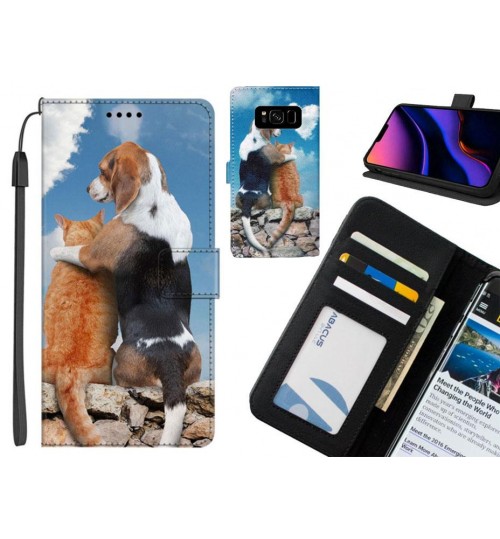 Galaxy S8 case leather wallet case printed ID