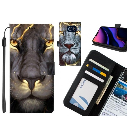 Galaxy S6 case leather wallet case printed ID