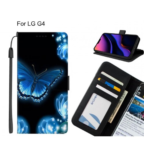 LG G4 case leather wallet case printed ID