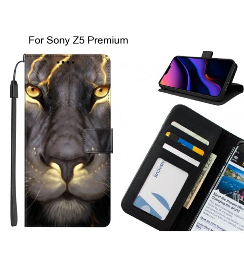 Sony Z5 Premium case leather wallet case printed ID