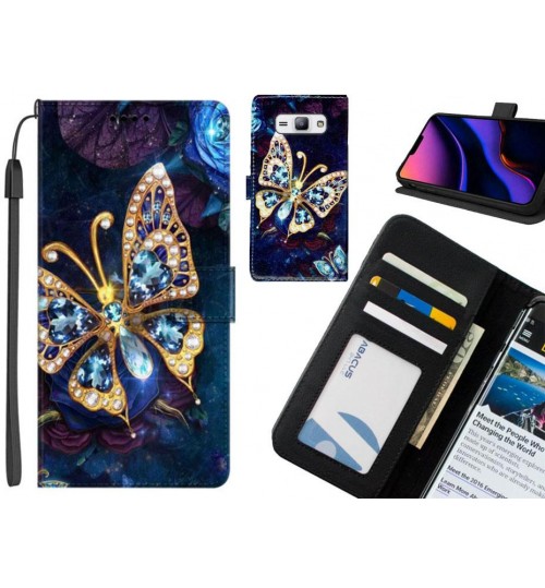 Galaxy J1 Ace case leather wallet case printed ID