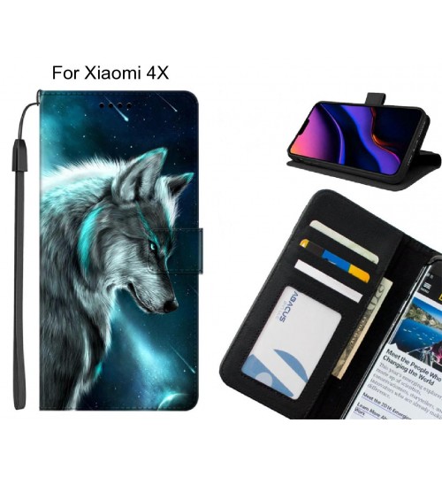 Xiaomi 4X case leather wallet case printed ID