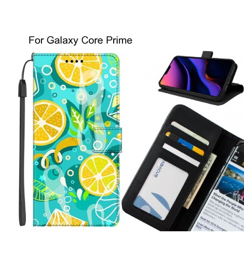 Galaxy Core Prime case leather wallet case printed ID