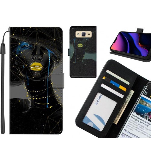 Galaxy J2 case leather wallet case printed ID