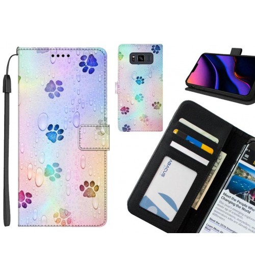 Galaxy S8 Active case leather wallet case printed ID