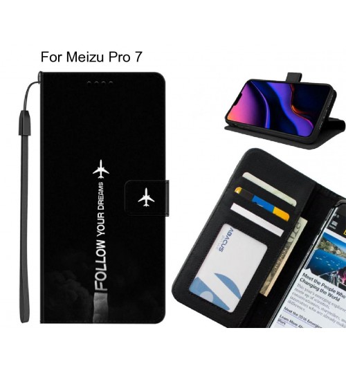 Meizu Pro 7 case leather wallet case printed ID