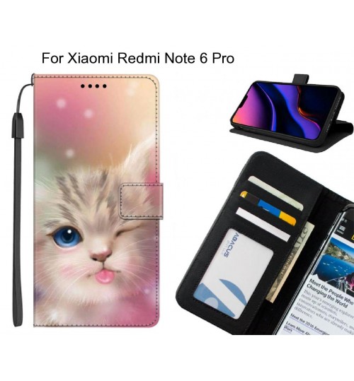 Xiaomi Redmi Note 6 Pro case leather wallet case printed ID