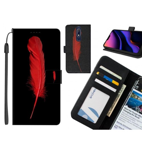 Nokia 5.1 case leather wallet case printed ID