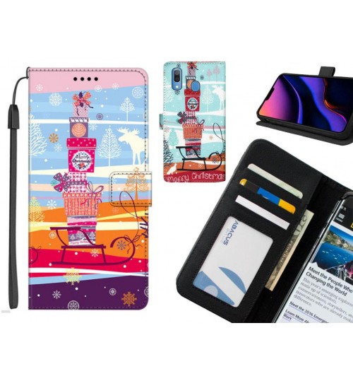 Samsung Galaxy A30 case leather wallet case printed ID