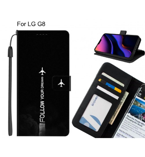 LG G8 case leather wallet case printed ID