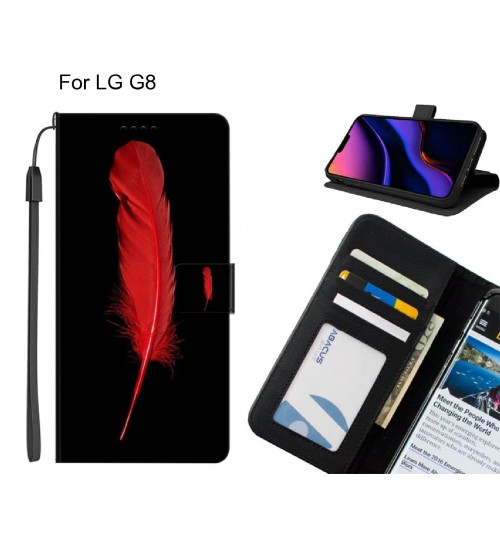 LG G8 case leather wallet case printed ID