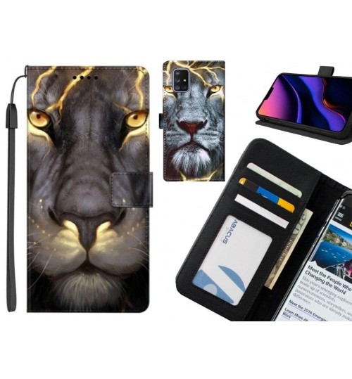 Galaxy A71 5G case leather wallet case printed ID