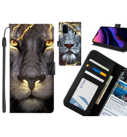 Galaxy S20 Plus case leather wallet case printed ID