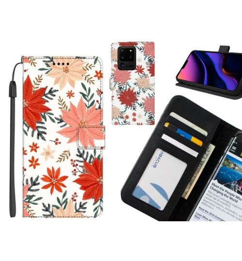 Galaxy S20 Ultra case leather wallet case printed ID