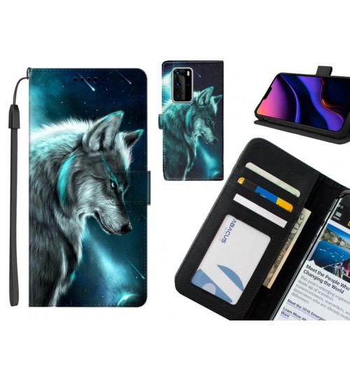 Huawei P40 Pro case leather wallet case printed ID