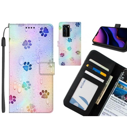 Huawei P40 Pro case leather wallet case printed ID