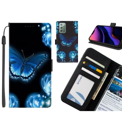 Galaxy Note 20 case leather wallet case printed ID