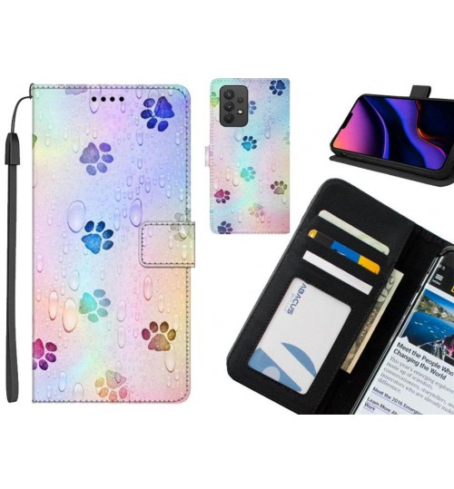 Samsung Galaxy A32 case leather wallet case printed ID