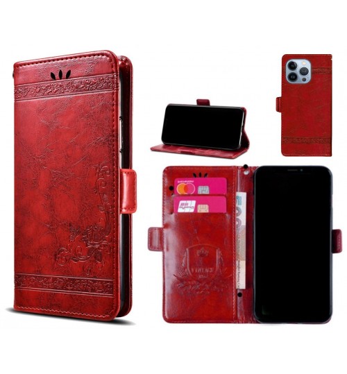 iPhone 13 Pro Case retro leather wallet case