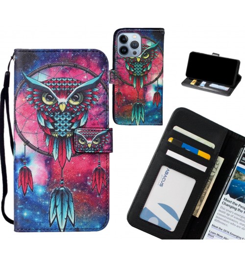 iPhone 13 Pro case leather wallet case printed ID