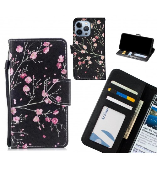 iPhone 13 Pro case leather wallet case printed ID