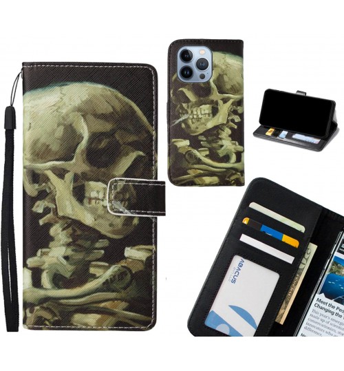 iPhone 13 Pro case leather wallet case van gogh painting