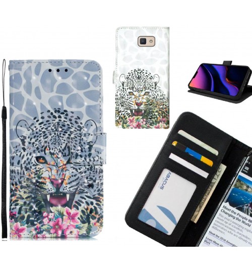 Galaxy J5 Prime Case Leather Wallet Case 3D Pattern Printed