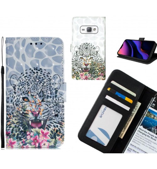 GALAXY J1 2016 Case Leather Wallet Case 3D Pattern Printed