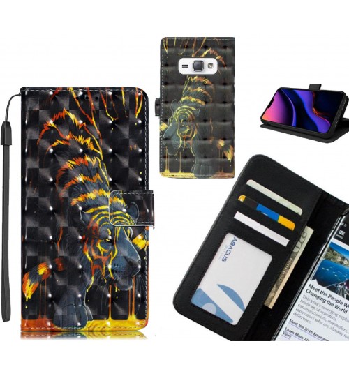 GALAXY J1 2016 Case Leather Wallet Case 3D Pattern Printed