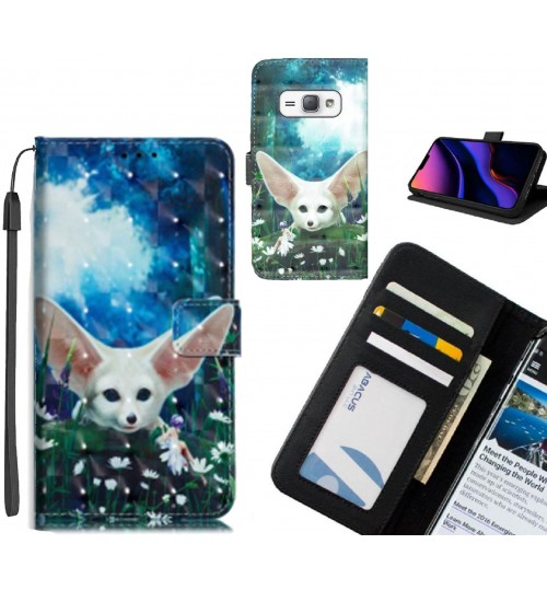 GALAXY J1 2016 Case Leather Wallet Case 3D Pattern Printed