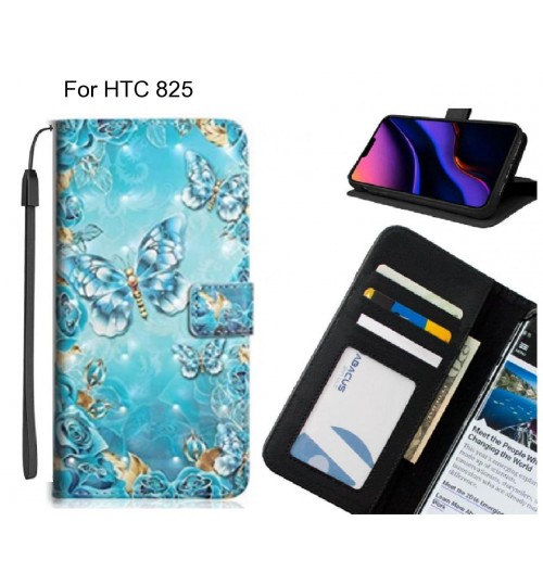 HTC 825 Case Leather Wallet Case 3D Pattern Printed