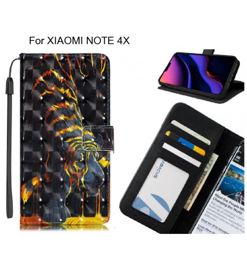 XIAOMI NOTE 4X Case Leather Wallet Case 3D Pattern Printed