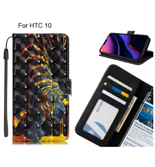 HTC 10 Case Leather Wallet Case 3D Pattern Printed