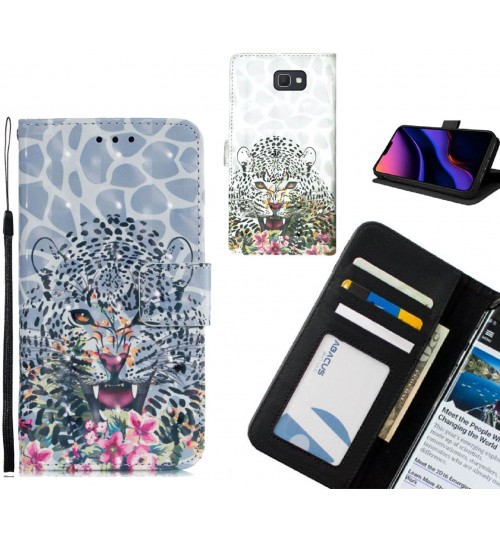 Galaxy J7 Prime Case Leather Wallet Case 3D Pattern Printed