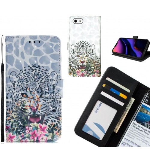 IPHONE 5 Case Leather Wallet Case 3D Pattern Printed