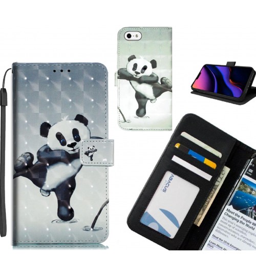 IPHONE 5 Case Leather Wallet Case 3D Pattern Printed