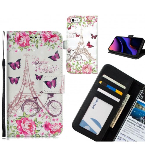 IPHONE 5 Case Leather Wallet Case 3D Pattern Printed