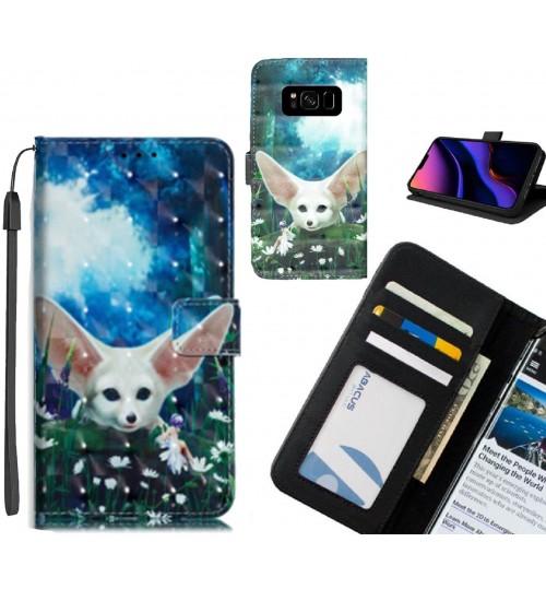 Galaxy S8 Case Leather Wallet Case 3D Pattern Printed