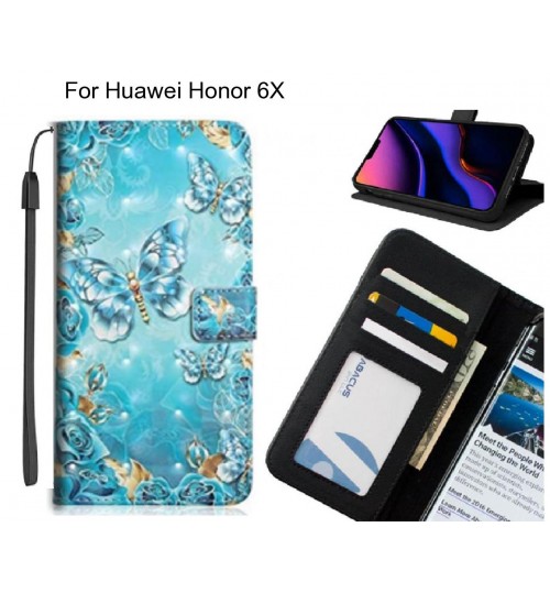 Huawei Honor 6X Case Leather Wallet Case 3D Pattern Printed