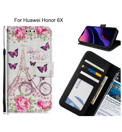 Huawei Honor 6X Case Leather Wallet Case 3D Pattern Printed