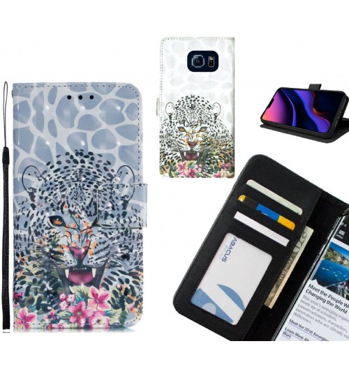 Galaxy S6 Case Leather Wallet Case 3D Pattern Printed