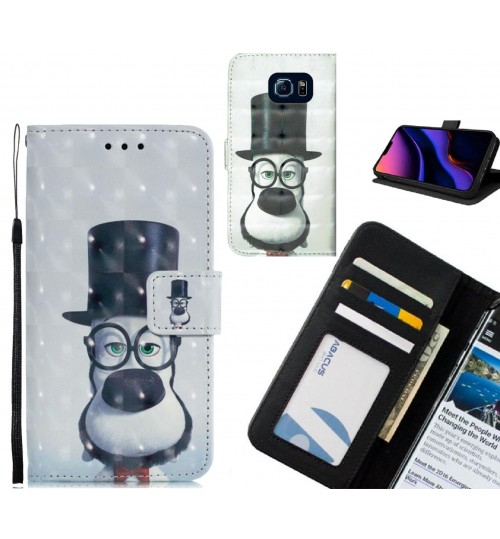 Galaxy S6 Case Leather Wallet Case 3D Pattern Printed