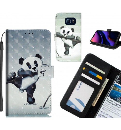 Galaxy S6 Case Leather Wallet Case 3D Pattern Printed