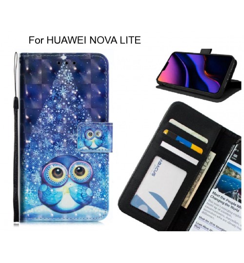 HUAWEI NOVA LITE Case Leather Wallet Case 3D Pattern Printed