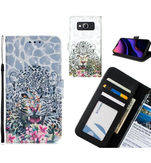 Galaxy J2 Prime Case Leather Wallet Case 3D Pattern Printed